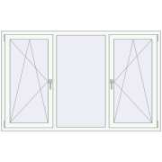 REHAU ARTEVO 1900x1200 mm RAL 9016 Traffic white two-sided REHAU ARTEVO 1900x1200 mm RAL 9016 Traffic white two-sided