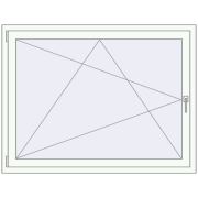 ENERGY-SAVING REHAU SYNEGO MD 1350x1100 mm RAL 9016 Traffic white two-sided