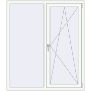 Ferestre 1300x1500 mm ALU LIGHT A RAL 9016 Traffic white two-sided