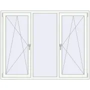 OPTIMUM REHAU EURO 70 1800x1400 mm RAL 9016 Traffic white two-sided