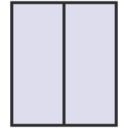 REHAU ARTEVO 1800x2100 mm ANTHRACITE_GREY_GLATT two-sided