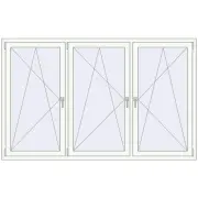 REHAU BRILLANT DESIGN 2210x1380 mm RAL 9016 Traffic white two-sided