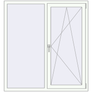 BASE REHAU EURO 60 1350x1450 mm RAL 9016 Traffic white two-sided BASE REHAU EURO 60 1350x1450 mm RAL 9016 Traffic white two-sided