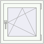 OPTIMUM REHAU EURO 70 550x550 mm RAL 9016 Traffic white two-sided