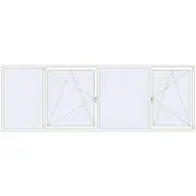 ENERGY-SAVING REHAU SYNEGO MD 4100x1400 mm RAL 9016 Traffic white two-sided