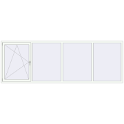 BASE REHAU EURO 60 3500x1200 mm RAL 9016 Traffic white two-sided