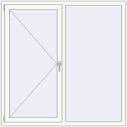 BASE REHAU EURO 60 1500x1500 mm RAL 9016 Traffic white two-sided