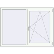 REHAU ARTEVO 1500x1100 mm RAL 9016 Traffic white two-sided