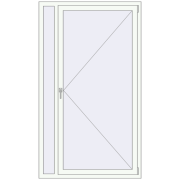 REHAU ARTEVO 1160x2000 mm RAL 9016 Traffic white two-sided