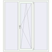 OPTIMUM REHAU EURO 70 1600x1800 mm RAL 9016 Traffic white two-sided