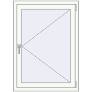 BASE REHAU EURO 60 800x1100 mm RAL 9016 Traffic white two-sided