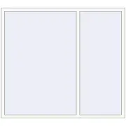 REHAU ARTEVO 1850x1650 mm RAL 9016 Traffic white two-sided REHAU ARTEVO 1850x1650 mm RAL 9016 Traffic white two-sided