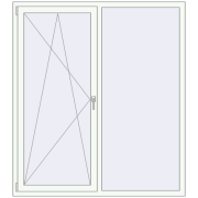 OPTIMUM REHAU EURO 70 1600x1750 mm RAL 9016 Traffic white two-sided OPTIMUM REHAU EURO 70 1600x1750 mm RAL 9016 Traffic white two-sided