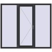 BASE REHAU EURO 60 1700x1500 mm ANTHRACITE_GREY_GLATT two-sided BASE REHAU EURO 60 1700x1500 mm ANTHRACITE_GREY_GLATT two-sided