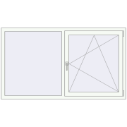 Ferestre 1750x1000 mm BASE REHAU EURO 60 RAL 9016 Traffic white two-sided