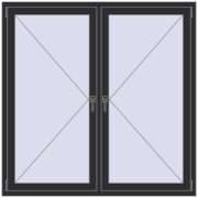 BASE REHAU EURO 60 1500x1500 mm ANTHRACITE_GREY_GLATT two-sided BASE REHAU EURO 60 1500x1500 mm ANTHRACITE_GREY_GLATT two-sided