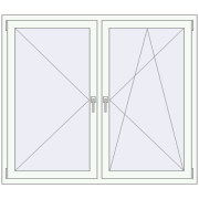 OPTIMUM REHAU EURO 70 1500x1300 mm RAL 9016 Traffic white two-sided OPTIMUM REHAU EURO 70 1500x1300 mm RAL 9016 Traffic white two-sided