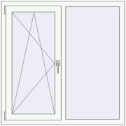 OPTIMUM REHAU EURO 70 1160x1160 mm RAL 9016 Traffic white two-sided