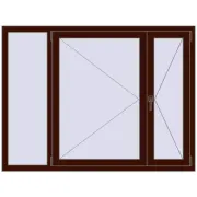 OPTIMUM REHAU EURO 70 1600x1200 mm BLACK_CHERRY two-sided