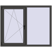 REHAU ARTEVO 1500x1200 mm BASALT_GREY two-sided REHAU ARTEVO 1500x1200 mm BASALT_GREY two-sided