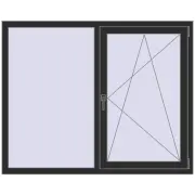 OPTIMUM REHAU EURO 70 1500x1200 mm BLACK_STRUCTURAL two-sided OPTIMUM REHAU EURO 70 1500x1200 mm BLACK_STRUCTURAL two-sided