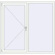 BASE REHAU EURO 60 1560x1500 mm RAL 9016 Traffic white two-sided BASE REHAU EURO 60 1560x1500 mm RAL 9016 Traffic white two-sided