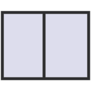 OPTIMUM REHAU EURO 70 1550x1200 mm ANTHRACITE_GREY_GLATT two-sided