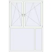 OPTIMUM REHAU EURO 70 1570x2370 mm RAL 9016 Traffic white two-sided OPTIMUM REHAU EURO 70 1570x2370 mm RAL 9016 Traffic white two-sided