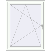 ENERGY-SAVING REHAU SYNEGO MD 1000x1300 mm RAL 9016 Traffic white two-sided