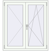 OPTIMUM REHAU EURO 70 1050x1160 mm RAL 9016 Traffic white two-sided OPTIMUM REHAU EURO 70 1050x1160 mm RAL 9016 Traffic white two-sided