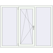 REHAU BRILLANT DESIGN 1550x1250 mm RAL 9016 Traffic white two-sided