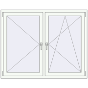 REHAU ARTEVO 1450x1150 mm RAL 9016 Traffic white two-sided REHAU ARTEVO 1450x1150 mm RAL 9016 Traffic white two-sided