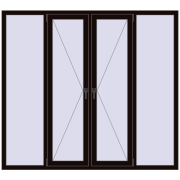 OPTIMUM REHAU EURO 70 2000x1800 mm BLACK_BROWN two-sided