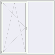 BASE REHAU EURO 60 2000x2000 mm RAL 9016 Traffic white two-sided