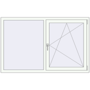 REHAU ARTEVO 1600x1000 mm RAL 9016 Traffic white two-sided