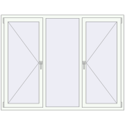 OPTIMUM REHAU EURO 70 1800x1400 mm RAL 9016 Traffic white two-sided