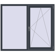 REHAU BRILLANT DESIGN 1500x1300 mm ANTHRACITE_GREY_STRUKTURAL two-sided REHAU BRILLANT DESIGN 1500x1300 mm ANTHRACITE_GREY_STRUKTURAL two-sided