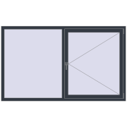 BASE REHAU EURO 60 2000x1200 mm ANTHRACITE_GREY_STRUKTURAL two-sided