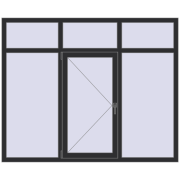 OPTIMUM REHAU EURO 70 1900x1550 mm ANTHRACITE_GREY_GLATT two-sided
