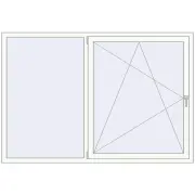 REHAU BRILLANT DESIGN 2040x1390 mm RAL 9016 Traffic white two-sided