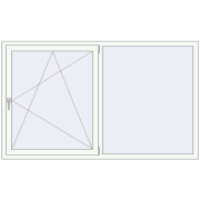 REHAU ARTEVO 2000x1200 mm RAL 9016 Traffic white two-sided