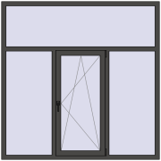 REHAU BRILLANT DESIGN 1800x1800 mm BASALT_GREY two-sided REHAU BRILLANT DESIGN 1800x1800 mm BASALT_GREY two-sided