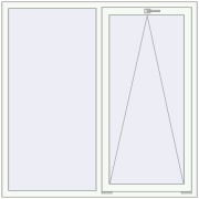 BASE REHAU EURO 60 1500x1500 mm RAL 9016 Traffic white two-sided