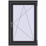 BASE REHAU EURO 60 640x990 mm ANTHRACITE_GREY_GLATT two-sided BASE REHAU EURO 60 640x990 mm ANTHRACITE_GREY_GLATT two-sided