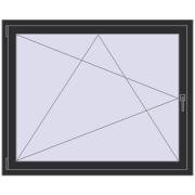 ENERGY-SAVING REHAU SYNEGO MD 1350x1100 mm ANTHRACITE_GREY_GLATT two-sided ENERGY-SAVING REHAU SYNEGO MD 1350x1100 mm ANTHRACITE_GREY_GLATT two-sided