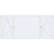 ENERGY-SAVING REHAU SYNEGO MD 3600x1600 mm RAL 9016 Traffic white two-sided