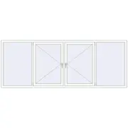 OPTIMUM REHAU EURO 70 3200x1200 mm RAL 9016 Traffic white two-sided