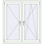 REHAU BRILLANT DESIGN 1100x1200 mm RAL 9016 Traffic white two-sided