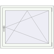 BASE REHAU EURO 60 1050x900 mm RAL 9016 Traffic white two-sided