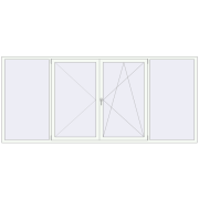 BASE REHAU EURO 60 3400x1500 mm RAL 9016 Traffic white two-sided